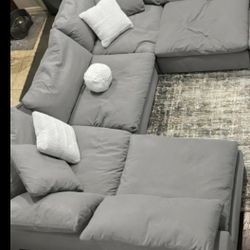 Cloud Modular Sectional Couch Sofa With Ottoman 5pc