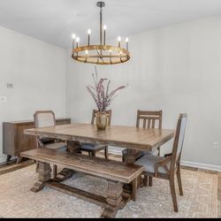 Beautiful Wyndahl Rustic Kitchen Table