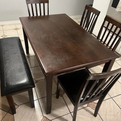 Dining Table With Chairs And Bench
