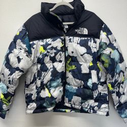 The North Face 1996 Retro Nuptse 700 Fill Packable Jacket Summit Navy Abstract