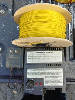 Electric invisible dog fence transmitter wire