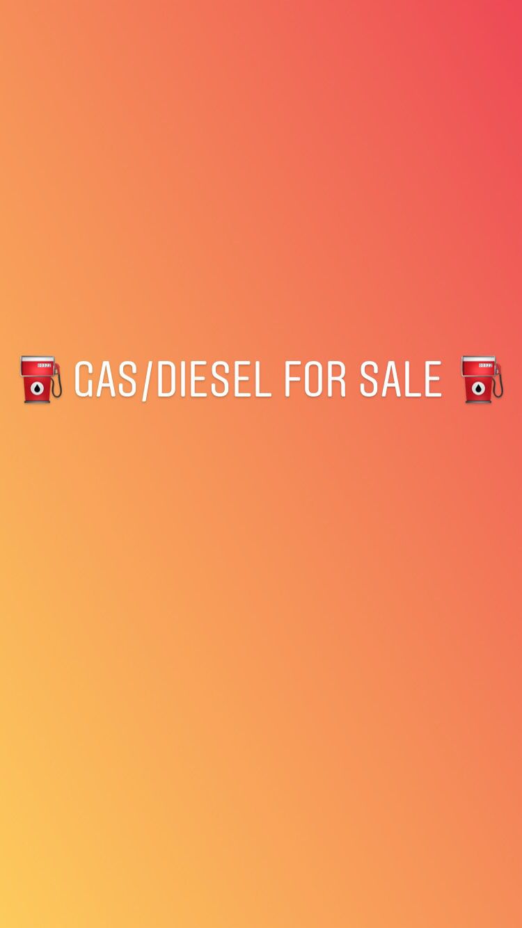GAS/DIESEL GAS FOR SALE