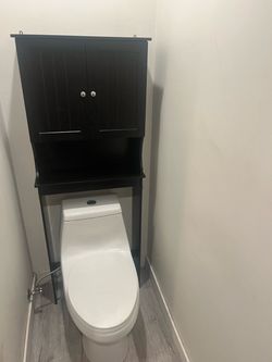 Toilet bathroom cabinet shelf