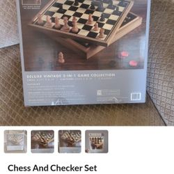 Chess And Checker Set Brand New