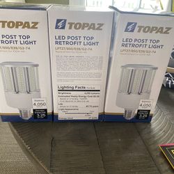 THREE NEW TOPAZ LED POST LIGHT LPT27/850/E39/G2-74