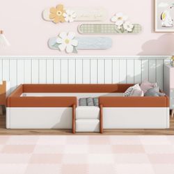 Kids Montessori Padded Bed Frame