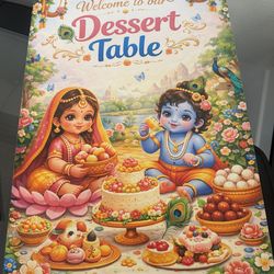 Radha Krishna Baby Shower Foam Board Signs – Set of 2