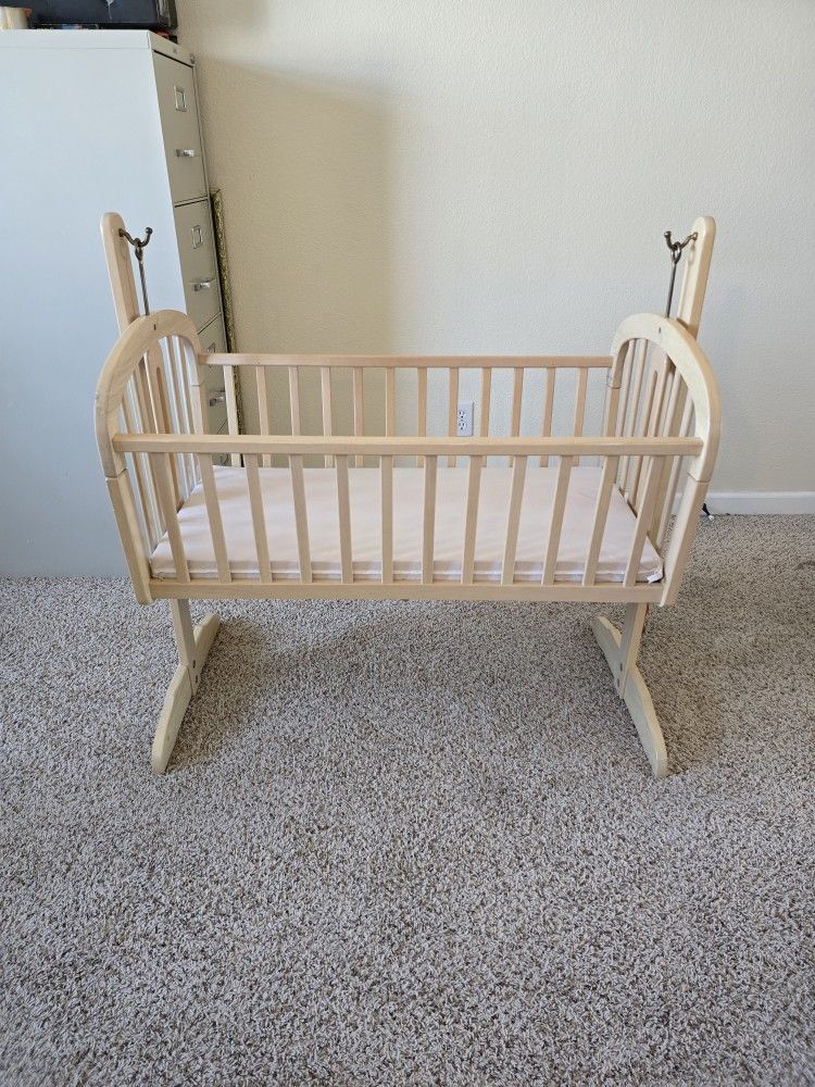 Million Dollar Baby Wooden Rocking Cradle