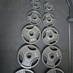 255lbs Of Olympic Plates Cast iron Weights