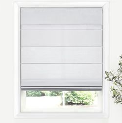 Cordless Roman Shades 20''W×60''H Light Filtering - Light Grey