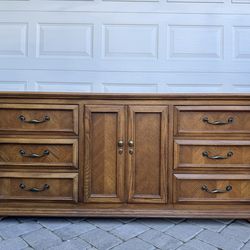 Antique Large Solid Wood Dresser