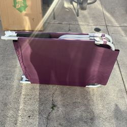 Folding Bed/ Folding Cot/ Folding Camping Bed. ($30. OBO) More Than One Better Deal. 