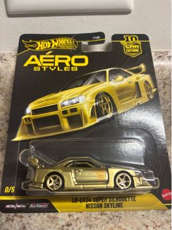 Hot Wheels Aero Styles LB-ER34 Super Silhouette Nissan Skyline CHASE 1:64 Gold