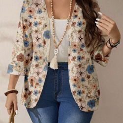 Floral Women's Jacket 1XL