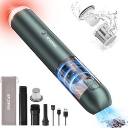 Handheld Vacuum Cordless, Car Vacuum Cordless Rechargeable 16000PA Powerful Suction, Mini Vacuum with Blower, Portable Car Vacuum with LED and SOS Lig