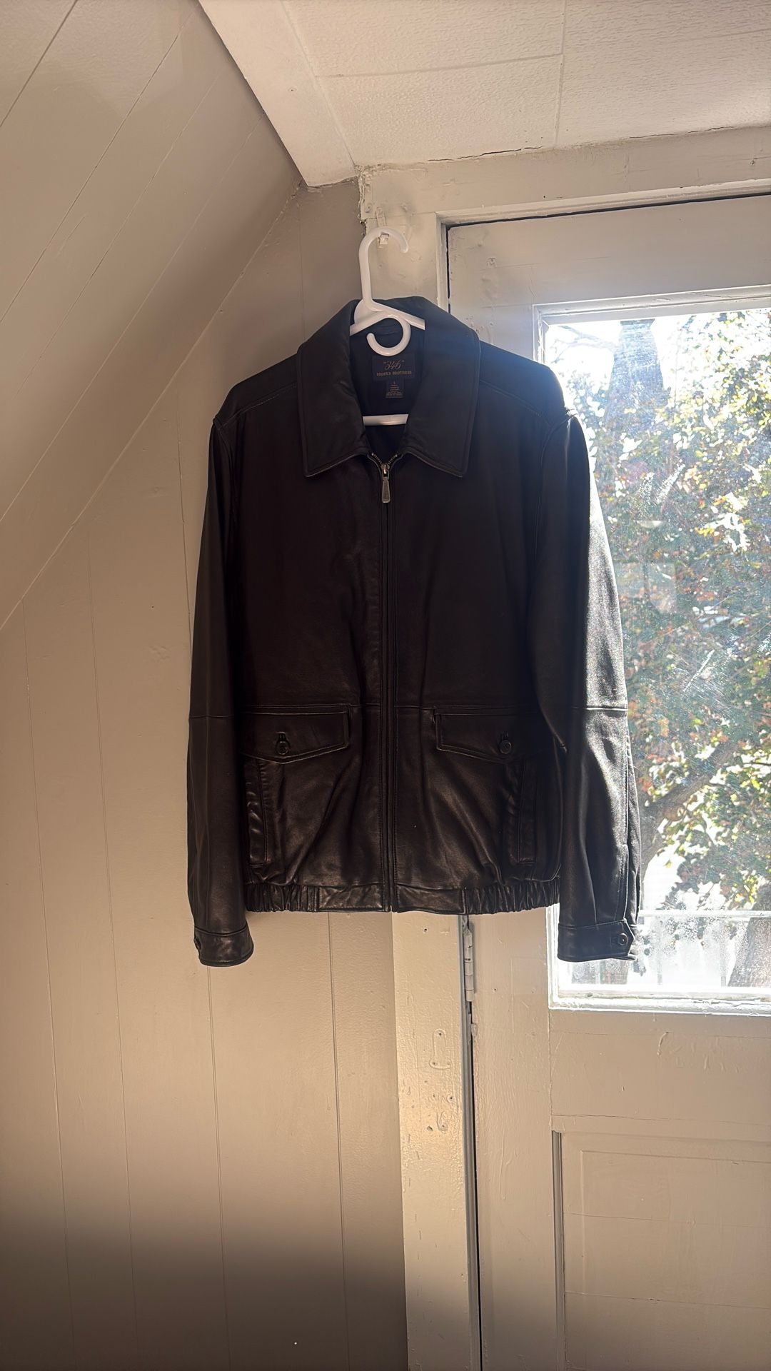 Brooks Brothers Mens Leather Jacket Size L