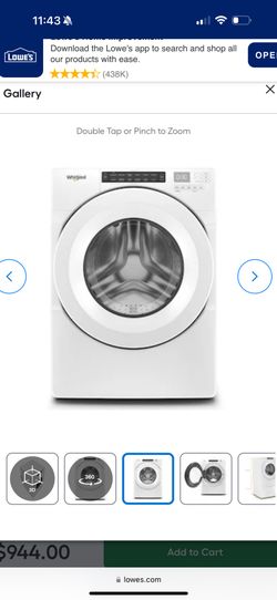 Whirlpool 4.3-cu ft High Efficiency Stackable Front-Load Washer (White) ENERGY STA