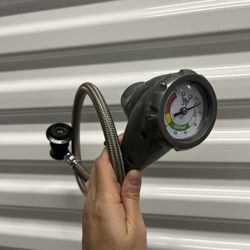 A/C Pro reusable recharge hose and gauge