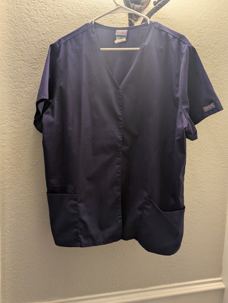 Dark Purple Scrub Top, $3, XL, Great Condition