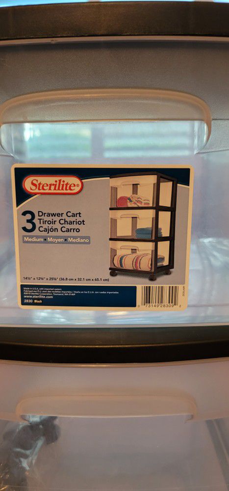 Sterilite 3 Drawer Cart