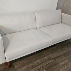 Beige Convertible Couch