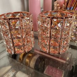 Rose Gold Makeup Brush Holders