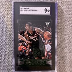 2013-14 PANINI #194 GIANNIS ANTETOKOUNMPO ROOKIE SGC 9 MINT CONDITION 