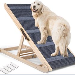 DESCIGH Dog Ramp For High Beds, Non-Slip Dog Ramp For Bed, Couch Or Car, Wooden 