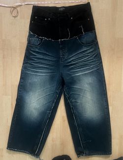 Balenciaga double waisted jeans