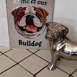 Silver Plated Metal "Bulldog"