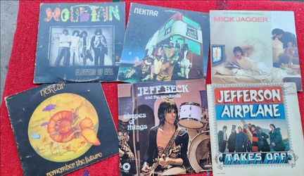 Vintage Rock Vinyl Record Album Lot of 6
