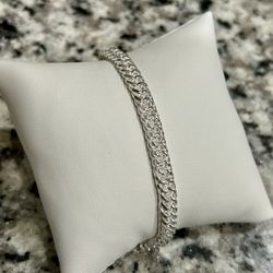 New s925 Sterling Silver Chain Link Bracelet 