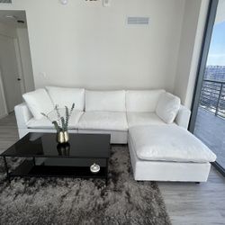 White Soft Sectional 