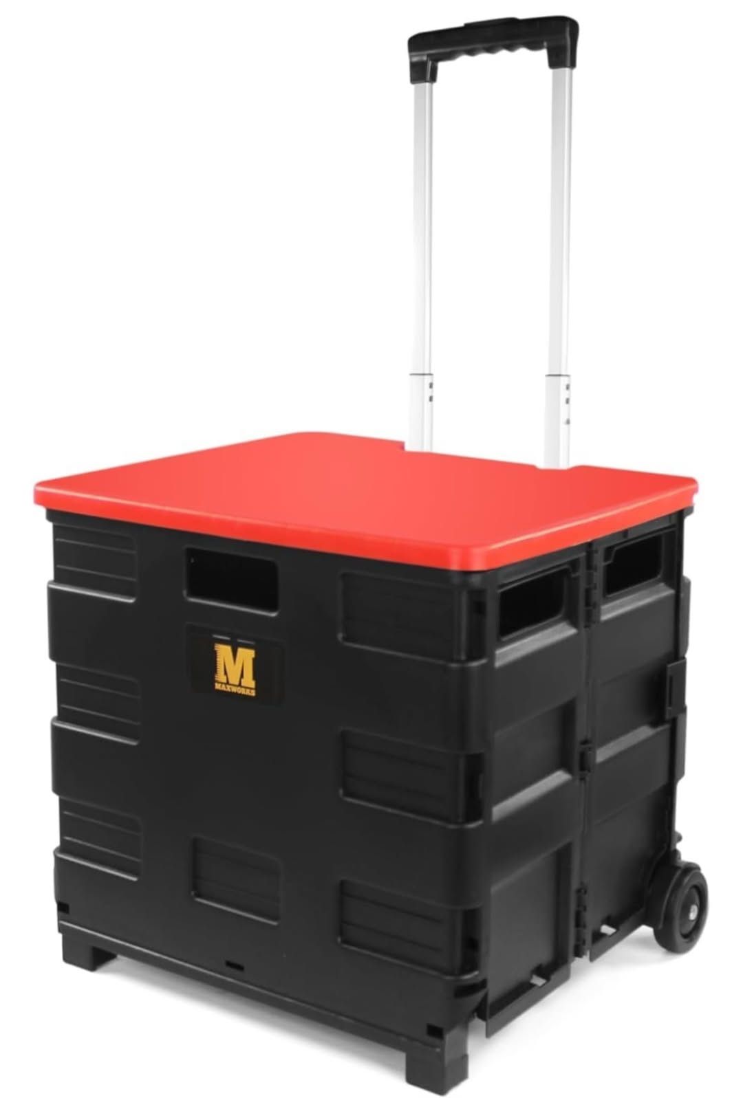 Collapsible Black Rolling Cart