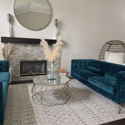 VELVET SOFA COUCH 
