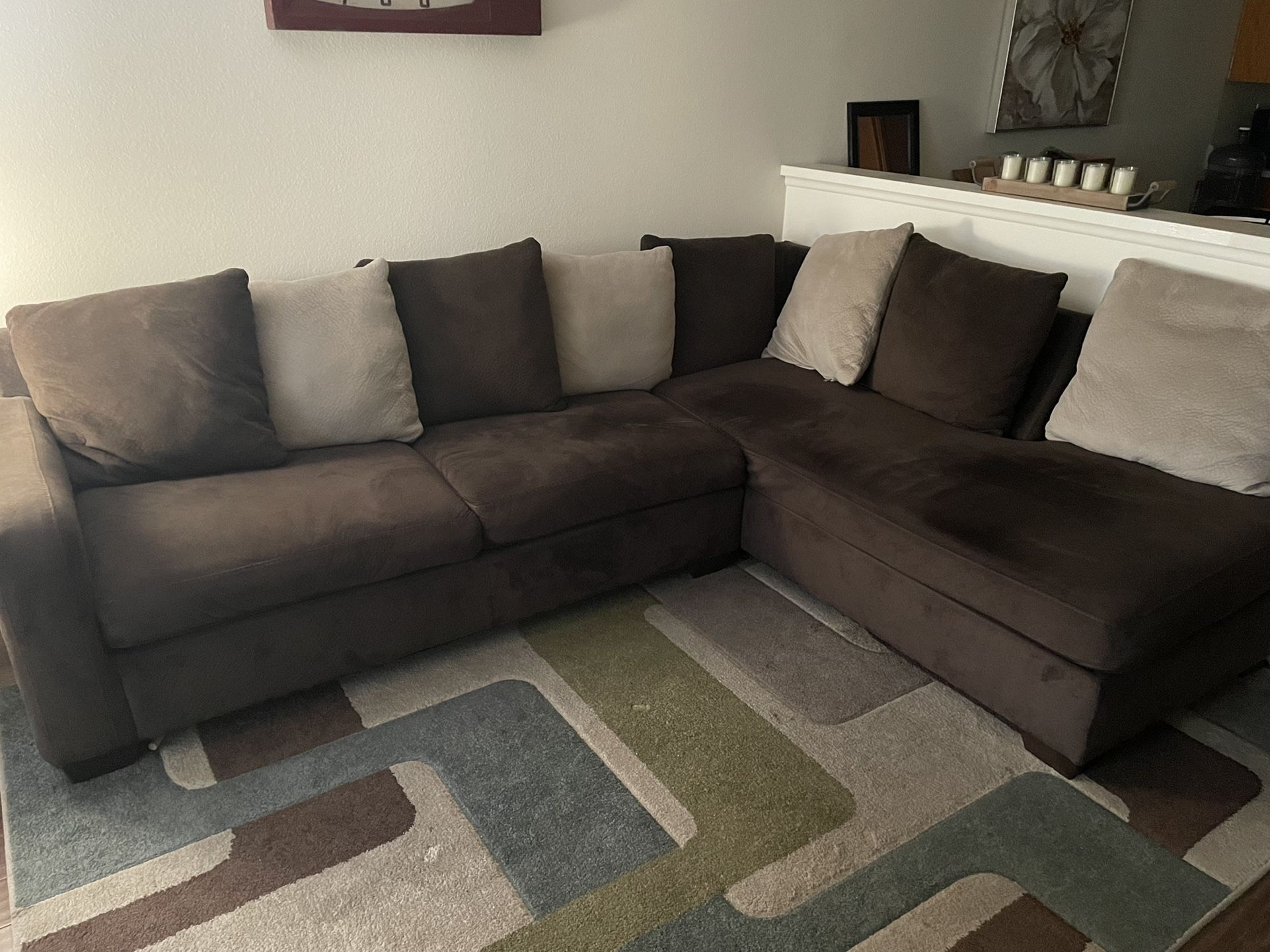 Sectional Brown Sofa For Sale 