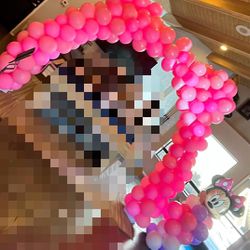 Balloon Arch And Eternal Roses