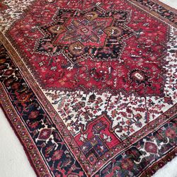 Hand knotted Semi-Antique Persian Heriz Rug 8’X11’