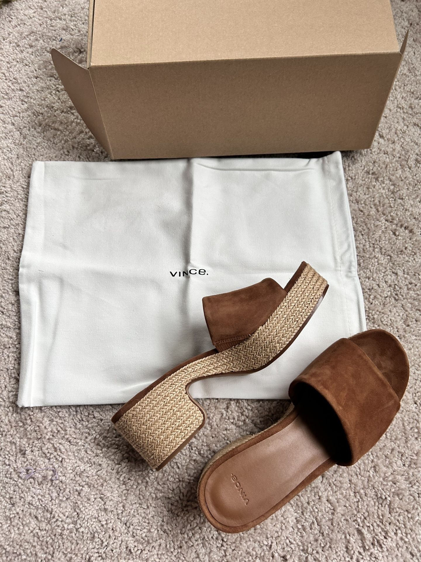 Vince suede platform sandals. 7.5