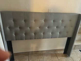 Gray headboard