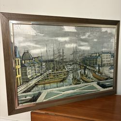Bernard Buffet Harbor Scene Lithograph - Many More Items In Stock!