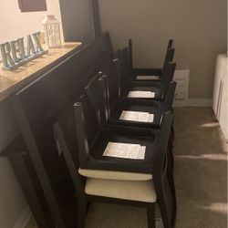 New ,black 8 Seater Dinning Room Table  w/ Leaf 