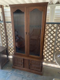 Classic wood gun cabinet