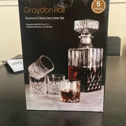 Diamond Glass Decanter Set 
