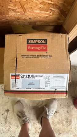 Simpson strong tie CS16R coiled strap