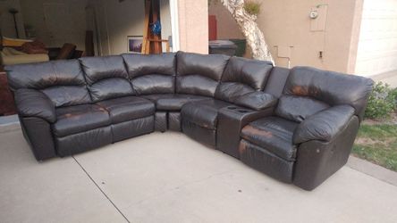 2piece LEATHER Recliners SECTIONAL Couch set!