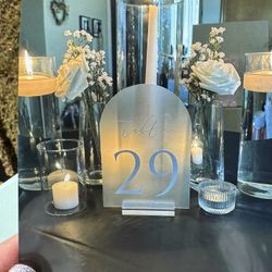 Wedding Table Number Centerpiece Sign