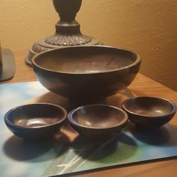 Set Of Small Pottery Nesting Bowls 