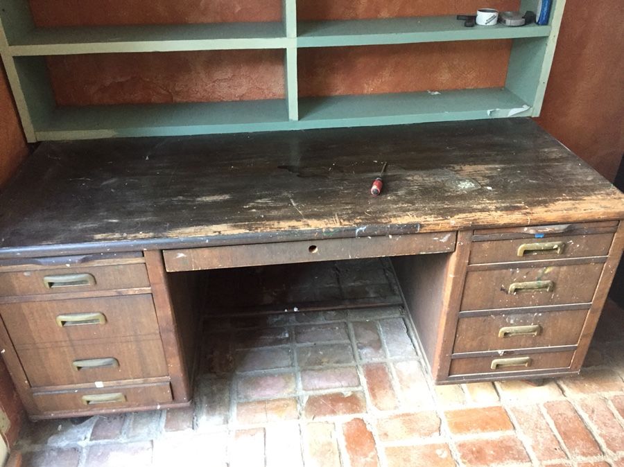 Antique Imperial Desk Company Wood Office furniture
