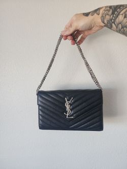 Black quilted designer bag